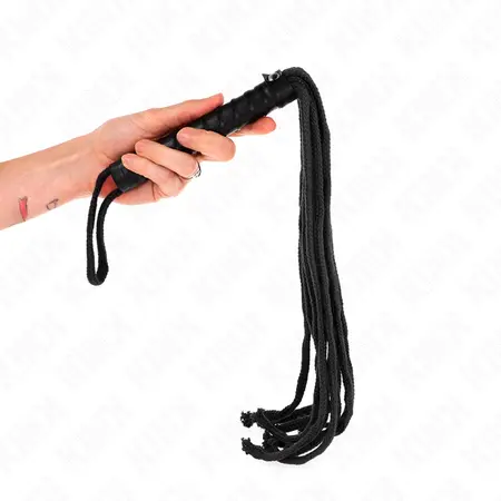 KINK Crni bič sa užetom 56 cm - izdržljivi pleteni model za preciznu igru