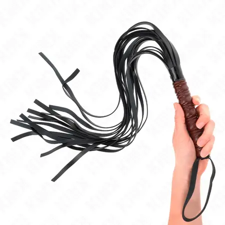 KINK Mahogany Whip 53 cm - Elegant Impact Tool, Faux Leather, Brown