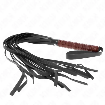 KINK Mahogany Whip 53 cm - Elegant Impact Tool, Faux Leather, Brown