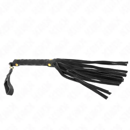 KINK Crni mini bič od antilopa 30cm - elegantni alat za udarce od veštačke kože