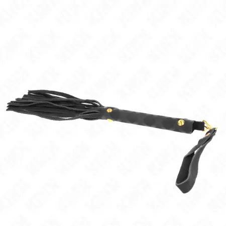 KINK Crni mini bič od antilopa 30cm - elegantni alat za udarce od veštačke kože
