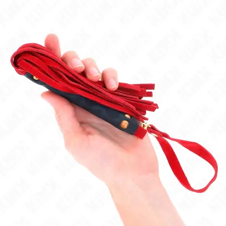 KINK Crveni mini bič od antilopa 30cm - kompaktni alat za udarce sa mekom završnom obradom