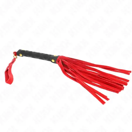 KINK Crveni mini bič od antilopa 30cm - kompaktni alat za udarce sa mekom završnom obradom