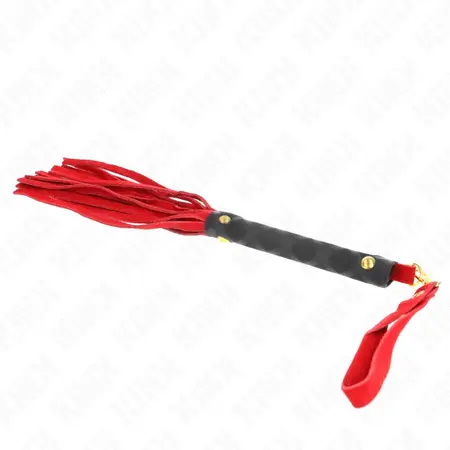 KINK Crveni mini bič od antilopa 30cm - kompaktni alat za udarce sa mekom završnom obradom