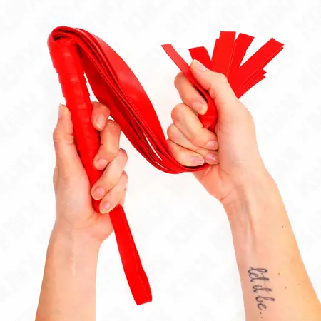 KINK Red Wide Tail Whip 48.5 cm - Durable Multi-Tail Impact Tool