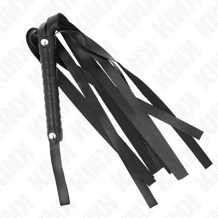KINK Crni bič za udarce sa širokim repom 48.5 cm - izdržljivi sintetički materijal
