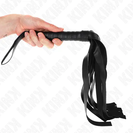 KINK Crni bič za udarce sa širokim repom 48.5 cm - izdržljivi sintetički materijal