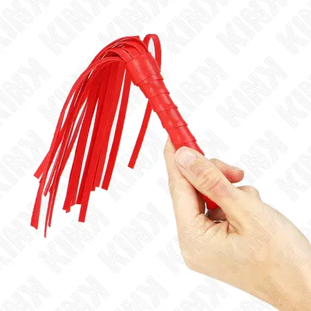 KINK Simple Mini Red Whip 28cm - Compact Faux Leather Impact Tool