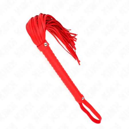 KINK Bič sa crvenom ručkom 48.5cm - teksturirani hvat alat za udarce