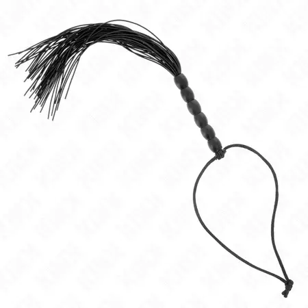 KINK Mini silikonski bič crni 26cm - kompaktni alat za udarce sa 6 perli