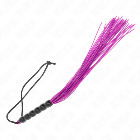 KINK Mini Silicone Whip with 6 Purple Beads 26cm - Flexible Impact Tool