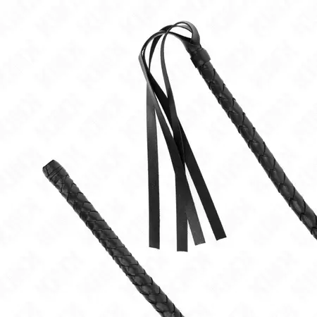 KINK Dugački bič sa perlama 110 cm - profesionalni alat za udarce, crni