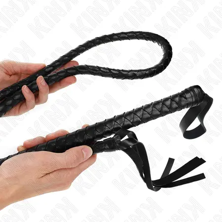 KINK Dugački crni bič zmija 210 cm - premium fleksibilni kožni model