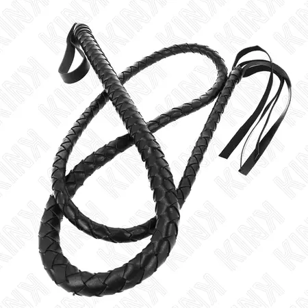 KINK Dugački crni bič zmija 210 cm - premium fleksibilni kožni model