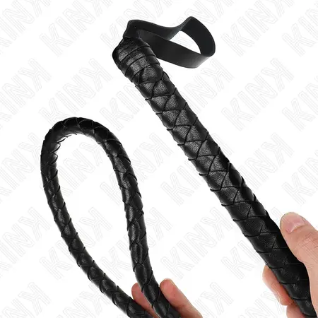KINK Dugački crni bič zmija 210 cm - premium fleksibilni kožni model