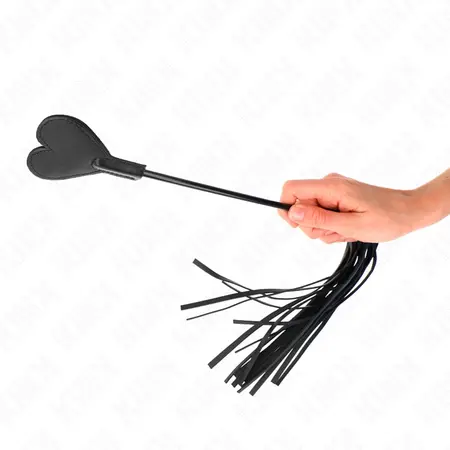 KINK Range Heart Paddle 35 cm - Premium Impact Accessory, Black-Red
