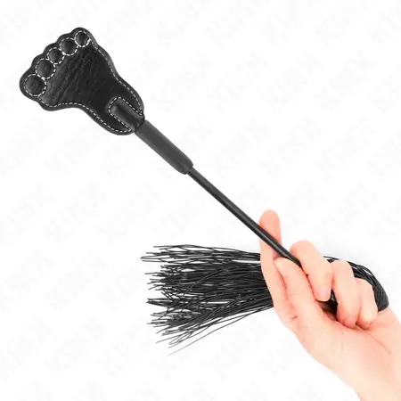 KINK Paleta u obliku stopala sa bičem sa resama 31cm - alat za udarce sa dvostrukim dejstvom
