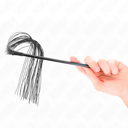 KINK Silikonski intimni bič 60 cm - fleksibilni crni alat za udarce