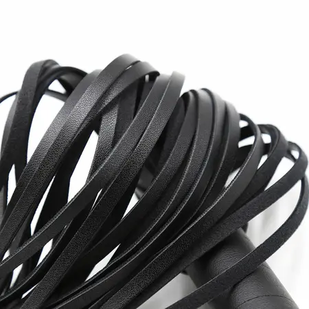 OHMAMA Silver Bracelet Handle Whip 64cm PVC/Wood/Iron