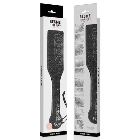 BEGME Crno Izdanje Vegan Kožni Paddle - Izdržljiv Anatomski Model 32cm