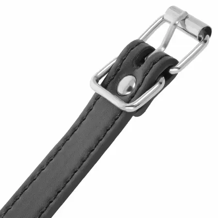 Darkness Adjustable Support Ring with Vegan Leather Strap & Metal Chain