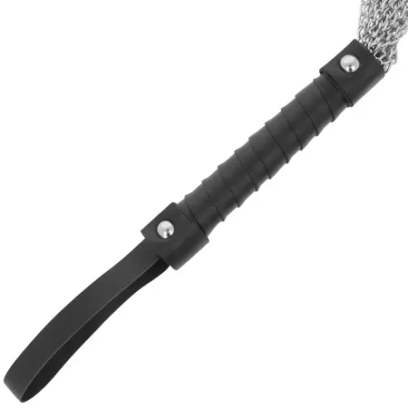 Darkness Metal Bondage Whip - Black, Ergonomic Handle, Premium Finish