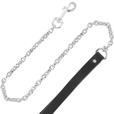 Darkness Leather Neck Accessory with Adjustable Padded Collar & Leash
