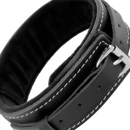 Darkness Leather Neck Accessory with Adjustable Padded Collar & Leash