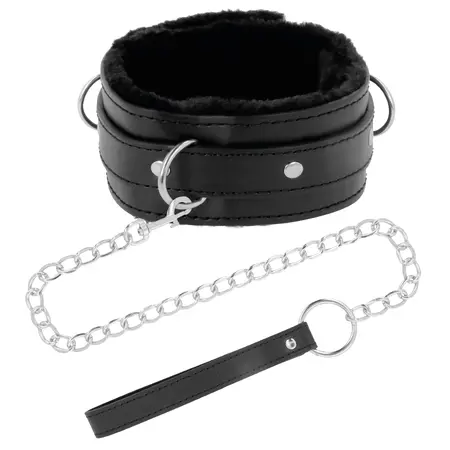 Darkness Comfort Ogrlica sa Kožnim Lancem - Podesivo Podstavljeno Vezivanje