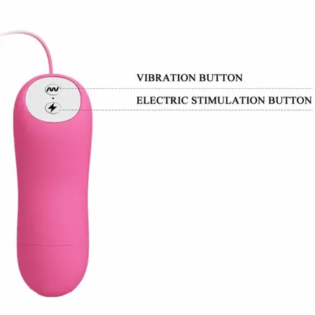 Baile Romantic Wave Adjustable Vibrating Clamps with Electroshock Fuchsia