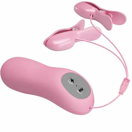 Baile Romantic Wave Adjustable Vibrating Clamps with Electro Impulse, Black