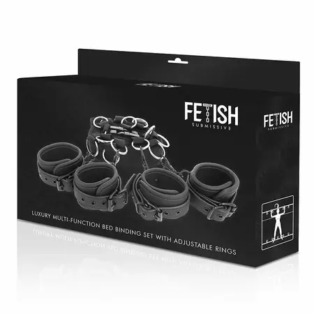 Fetish Submissive Luksuzni Krevetni Set za Stezanje sa Neoprenskom Postavom, Podesiv