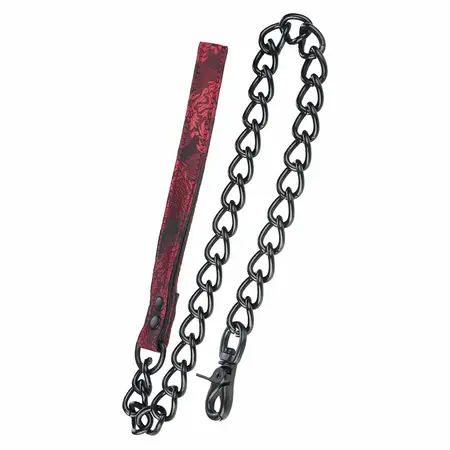 CalExotics Scandal Leash with Metallic Handle, 81 cm, Red & Black