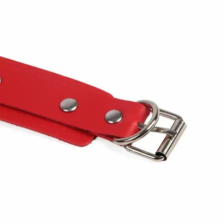 Subblime 953706 Adjustable Handcuffs and Bondage Belt Red One Size