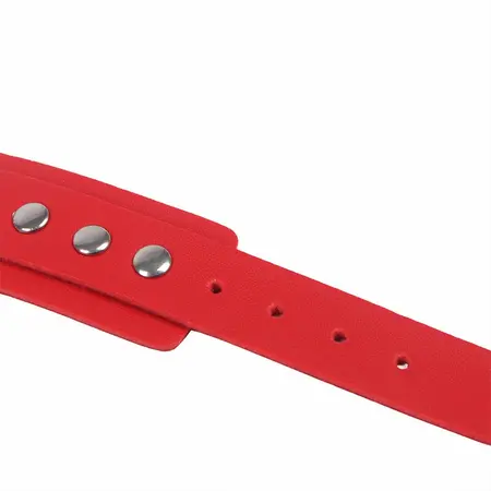 Subblime 953706 Adjustable Handcuffs and Bondage Belt Red One Size