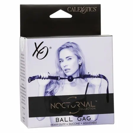 CalExotics Nocturnal Silikonski Kuglasti Gag Crni - Podesivo Udobno Prianjanje