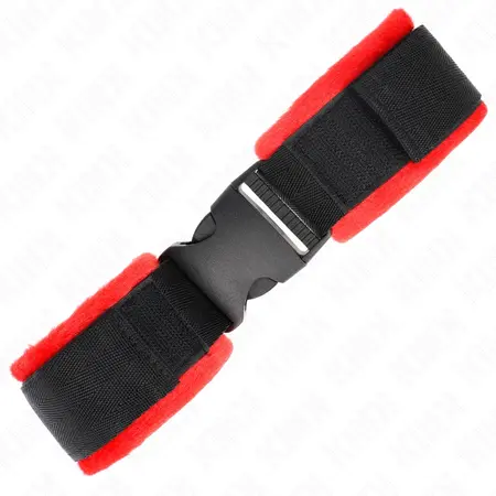 KINK Najlonske Podesive Lisice za Ručne Zglobove Crne 25-35 cm x 6 cm Hook & Loop