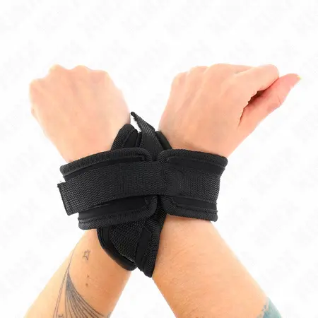 KINK Cross lisice, crne, 34x5.5 cm - podesivi sistem za vezivanje ruku