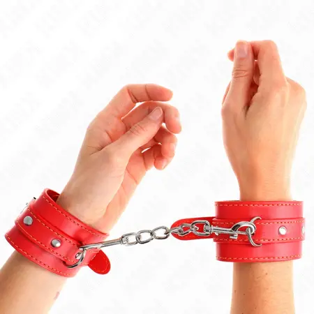 KINK Podesive crvene lisice za ruke, 21-33 cm - mekane podstavljene sigurne lisice