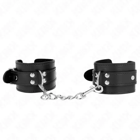KINK Podesive crne lisice za ruke, 20-23 cm - ergonomske udobne lisice