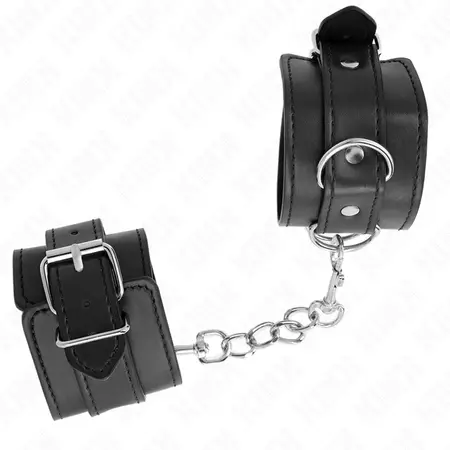 KINK Podesive crne lisice za ruke, 20-23 cm - ergonomske udobne lisice