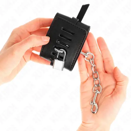 KINK Deluxe podesive trake za ruke sa bravom, crne, 14.5-21 cm x 6 cm