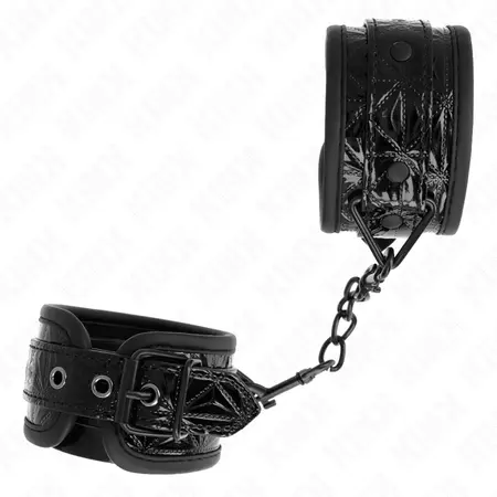 KINK Dijamant uzorak podesive lisice za ruke, crne, 17-26 cm