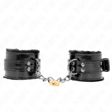 KINK Podesive lisice za ruke sa bakarnom bravom, 17-29 cm, crne/zlatne