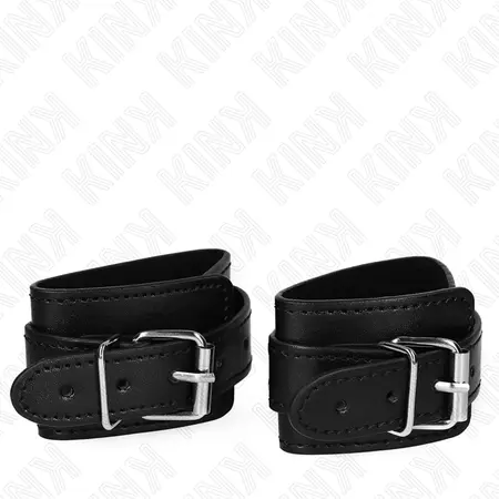 KINK Podesive lisice za ruke sa bravom, crne, 21-28 cm x 5.5 cm, sigurno prijanjanje