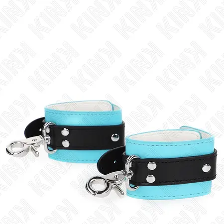 KINK Premium podesive lisice za ruke sa bravom, crno-plave, 21-28 cm