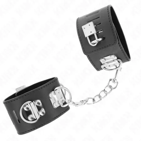 KINK Podesive lisice za ruke sa sistemom katanca, crne, 16-23 cm