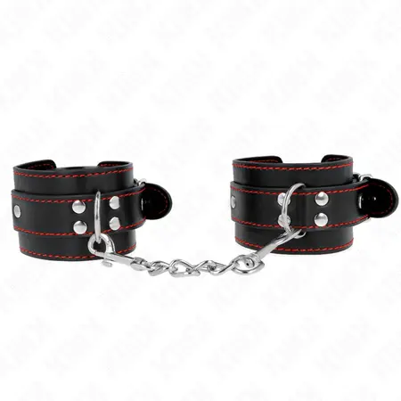 KINK Podesive crne i crvene lisice za ruke 20-28 cm Ergonomski dizajn