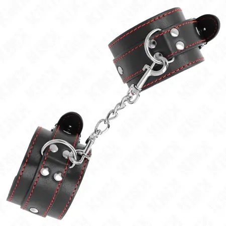 KINK Podesive crne i crvene lisice za ruke 20-28 cm Ergonomski dizajn