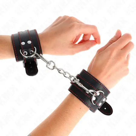 KINK Podesive crne i crvene lisice za ruke 20-28 cm Ergonomski dizajn